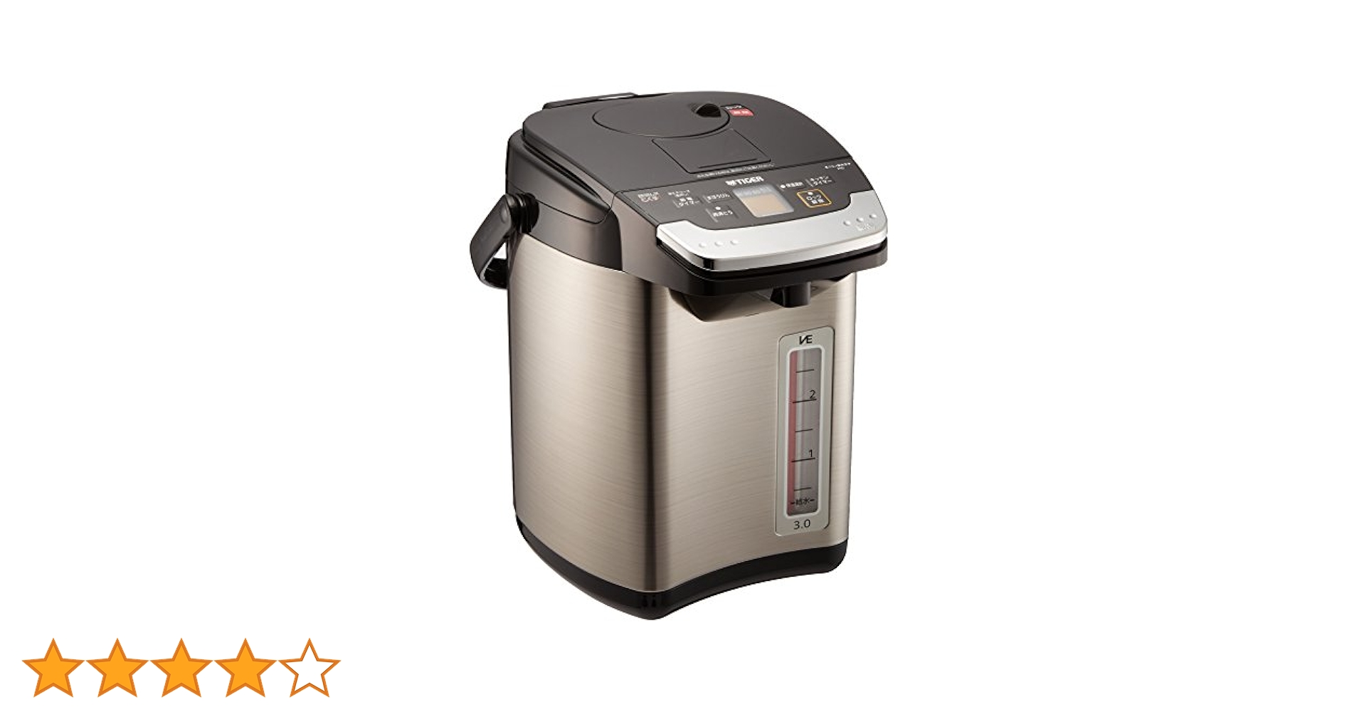 Amazon.co.jp: タイガー 魔法瓶 電気 ポット 3L ブラック 蒸気